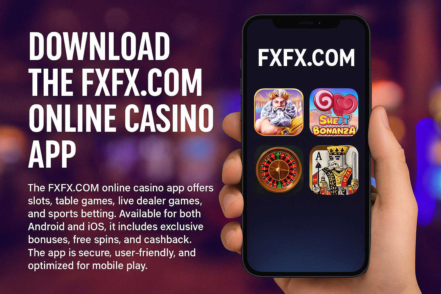 Baixar o FXFX.COM Cassino App